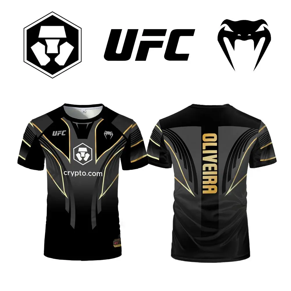 Summer black gold ufc fighting boxing Extreme sports oversized