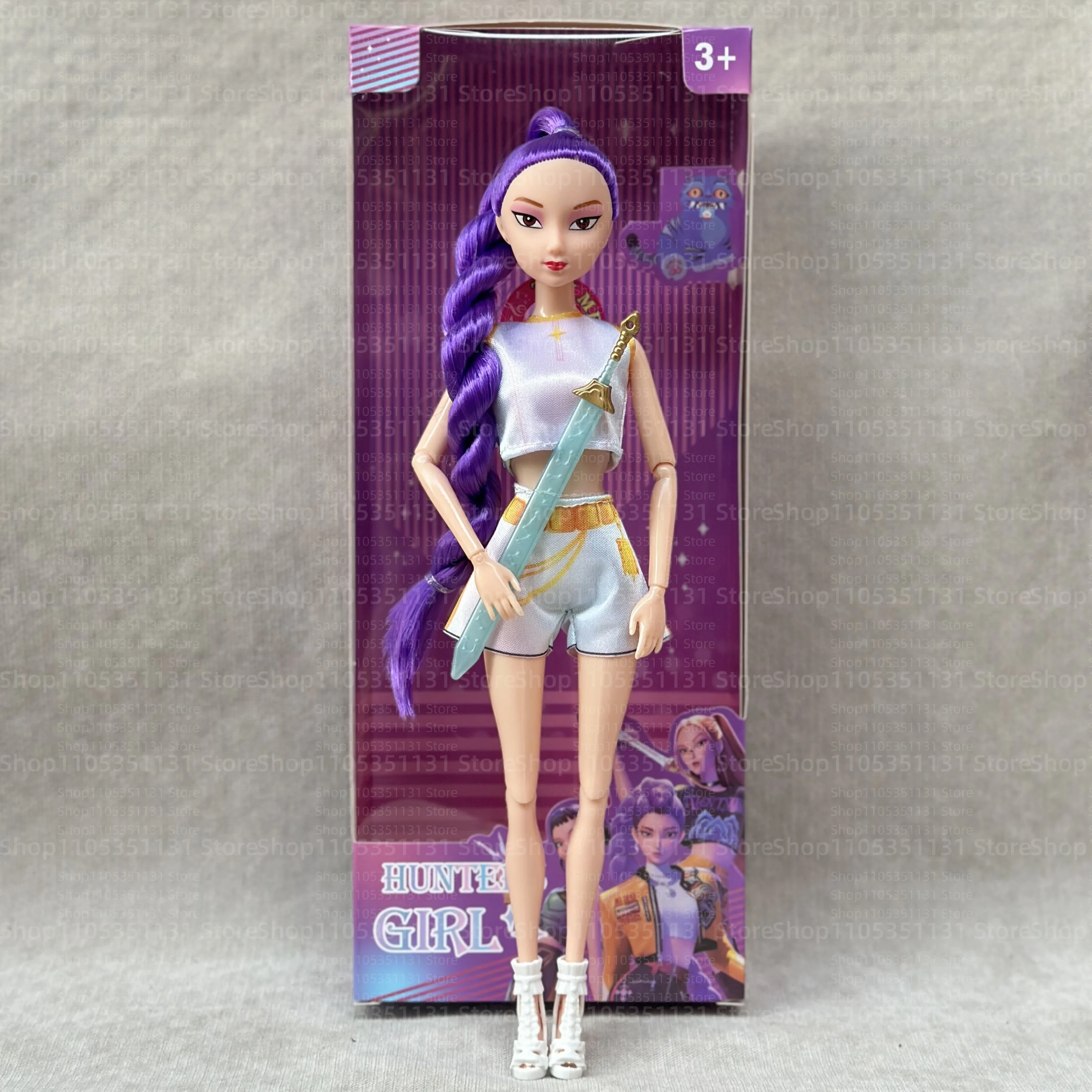 Anime Girl Dolls 11Inch Cute Vinyl Toy Set with Light & Theme Music Movable Joints Collectible Gift For Kids Teens Fans Birthday - 5