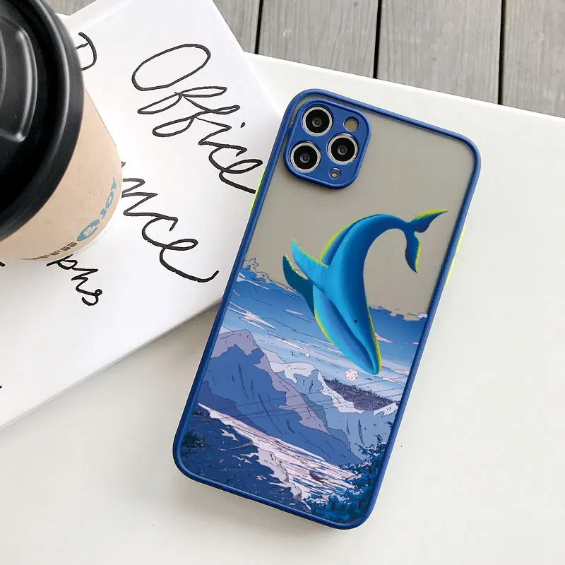 Fantasy-Wal-Handyhülle für iPhone 16 14 13 15 12 11 Pro Max Mini SE2 8 7 Plus X XR XS Anime Bunte Wale Stoßfeste Schutzhüllen – Detail 8