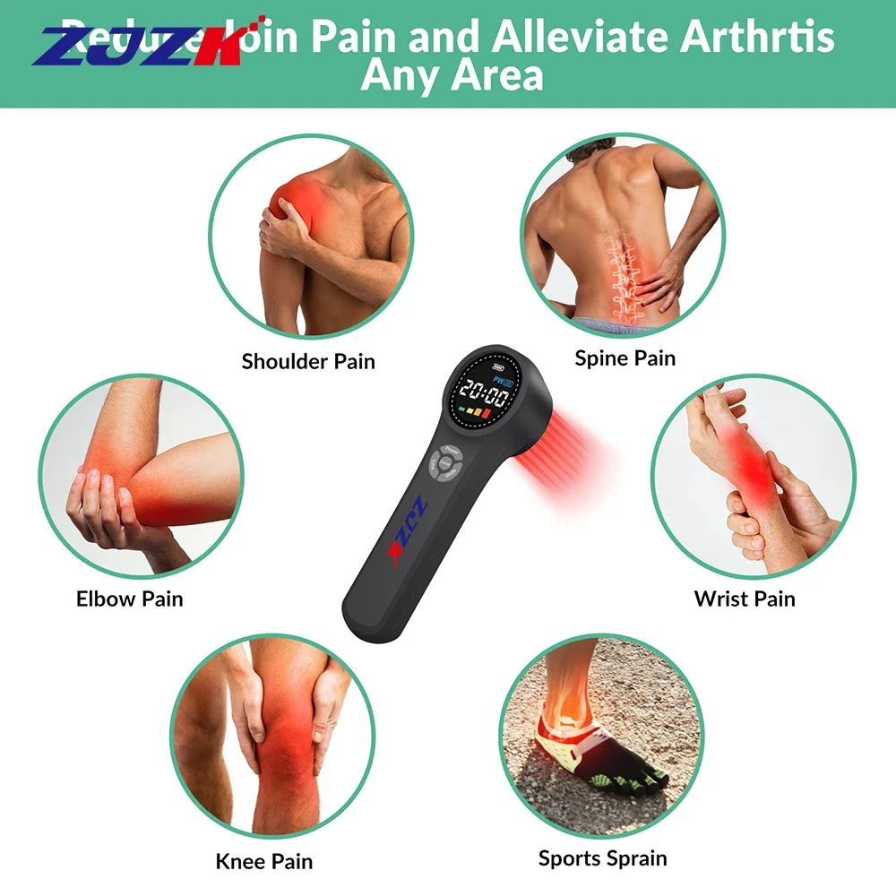 ZJZK 980nm 810nm 660nm Laser Therapy Wounds High Power Laser Therapy for Pain Medical Devices Sport Injuries Pets Wound Healing zjzk 980nm×4 808nm×4 650nm×16 high power low level cold laser healing low level laser care low healing wounds relieve pain