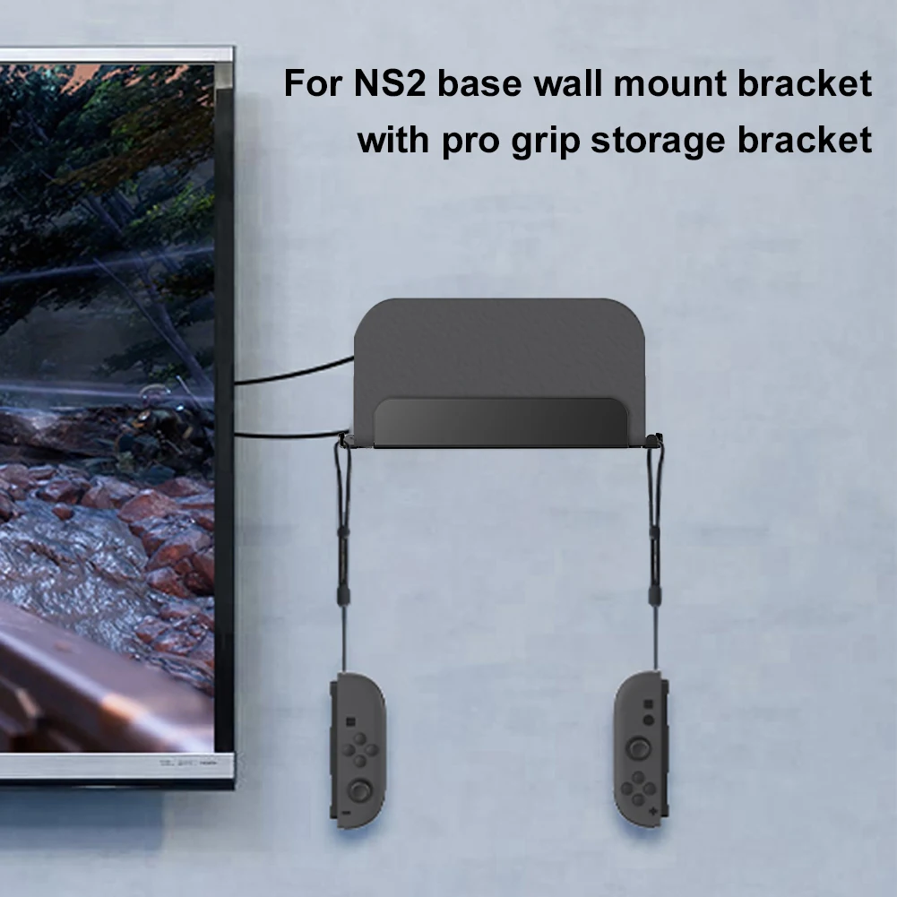 For NS2 Console Holder Stand with Hook Organizer Shelf Base Kit Hollow Out Game Console Storage Organizer Gift for Friend