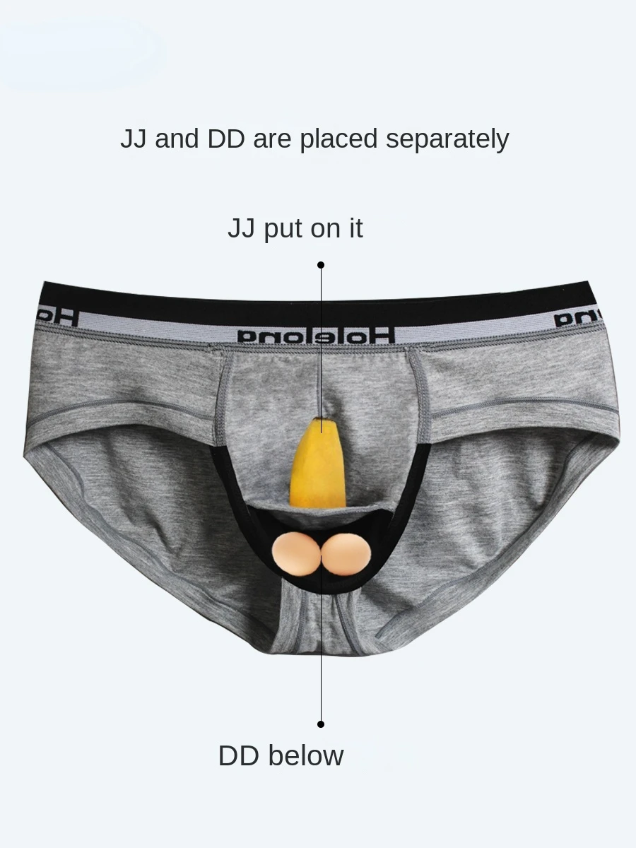 Separation Triangle Underwear Men's Foreskin Separation Big Bag Men Bra Strap Drawstring Penis Friction Increase Sex Durability