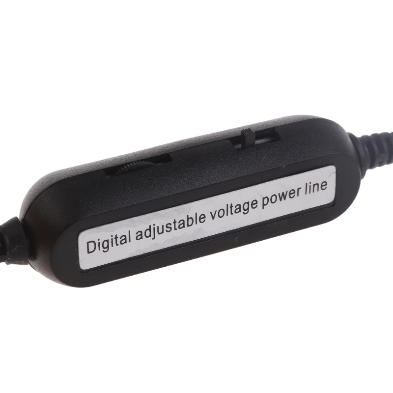 USB C to 2V 3V 4.5V 6V 8V 12V 5.5x2.1mm Adjustable Voltages Cable charging cable,usb charging cable with LED Voltmeter for radio light fan toy clock