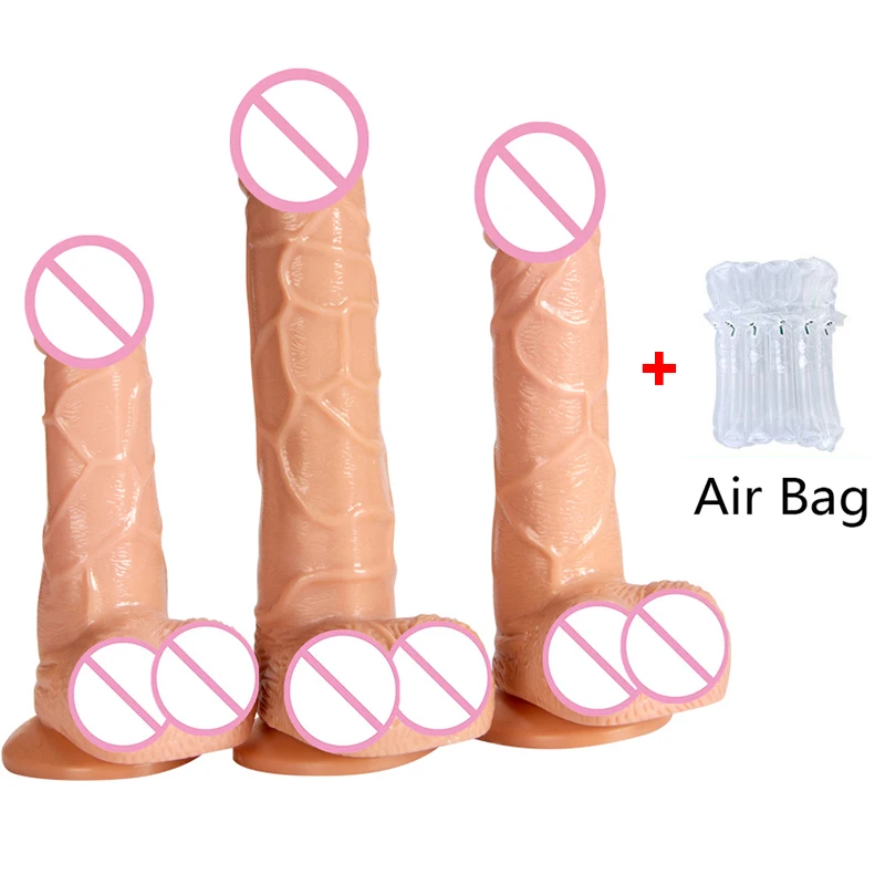 Huge Realistic Soft Dildo Penis Small Anal Dildo Silicone Suction Cup Masturbators Butt Plug Toys for Women Ring Cock