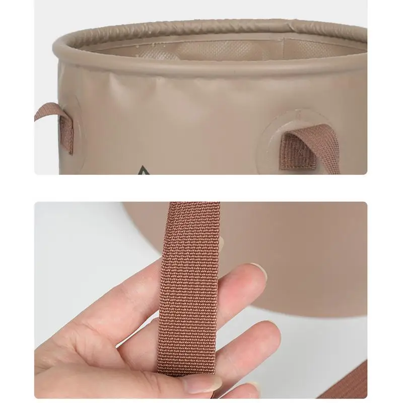 Foldable Bucket Folding Camp Wash Basin With Handle 20L Portable Fish Bucket Multifunctional Water Storage Container For Camping