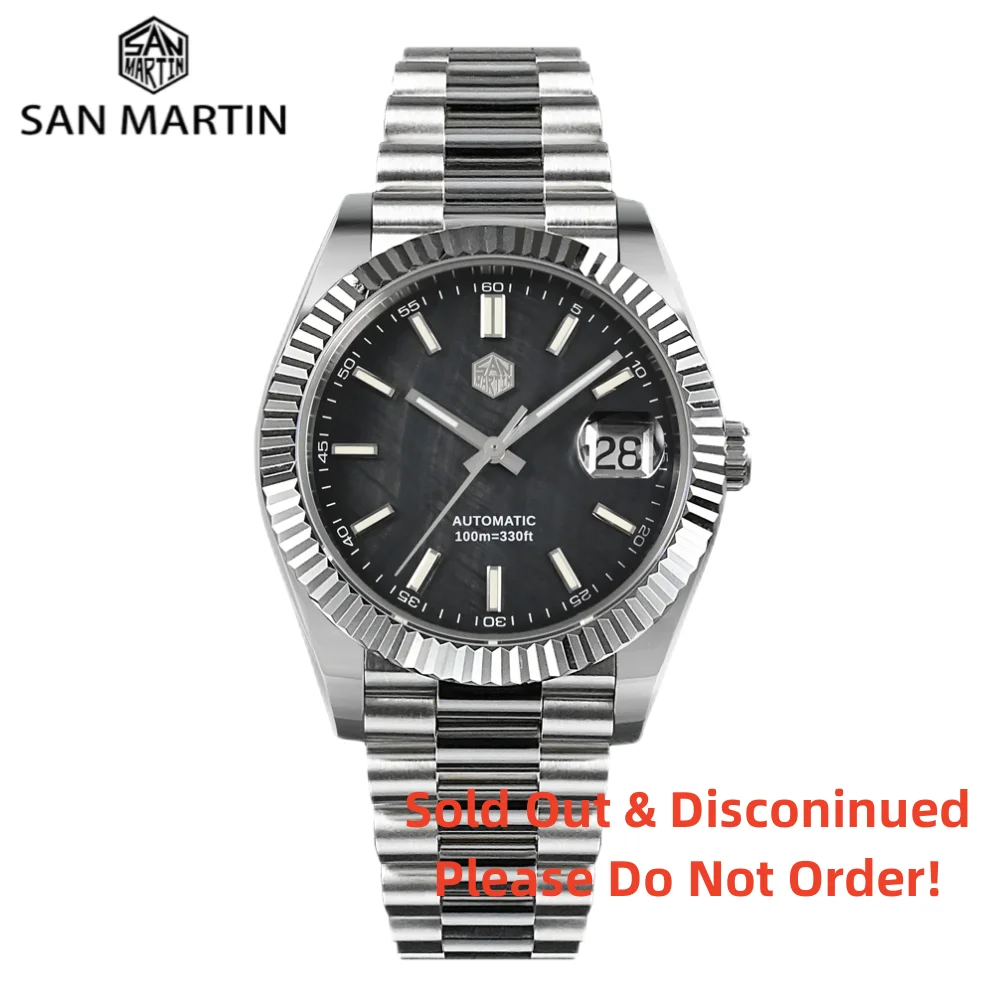 San Martin Retro DATE JUST V2 40mm Men Watch Luxury Automatic