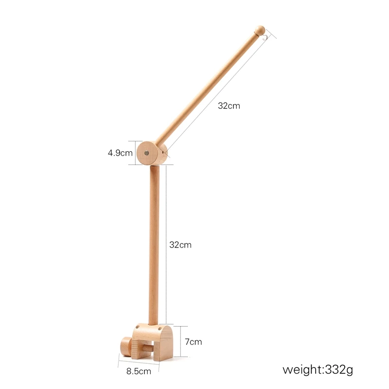 Let's Make Baby campana da letto in legno staffa rotante a 360 gradi 0-12 mesi Mobile Hanging Toy culla Mobile staffa per letto regalo per bambini