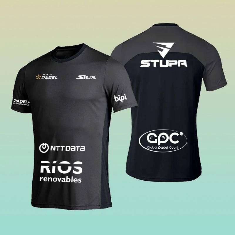 

Модная теннисная спортивная одежда, мужская футболка из бутика, одежда для тренировок по бадминтону и настольному теннису, летние свободные топы с коротким рукавом