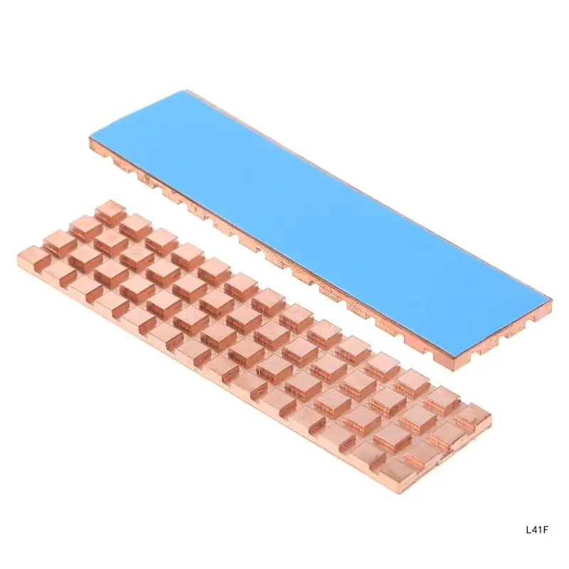 M.2 NGFF 솔리드 스테이트 하드 드라이브 방열판 용 NVME NGFF 2280 PCIE SSD 67x18 용 초박형 순수 구리 라디에이터 쿨러