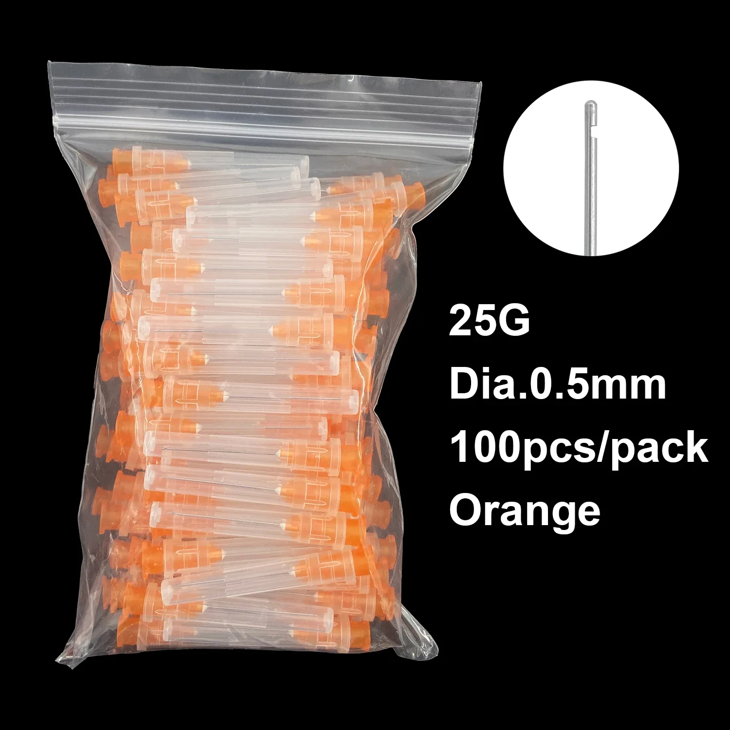 100 יחידות / שקית מחטי השקייה סוף שיניים 25/27/30G מחט השקייה צדדית לשורשי השן