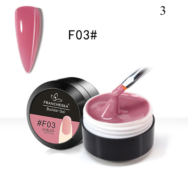 Extension Gel Nail Builder Pink White Clear Poly Builder Crystal Glue Soak Off Uv Manicure Long Lasting Diy Art Tool