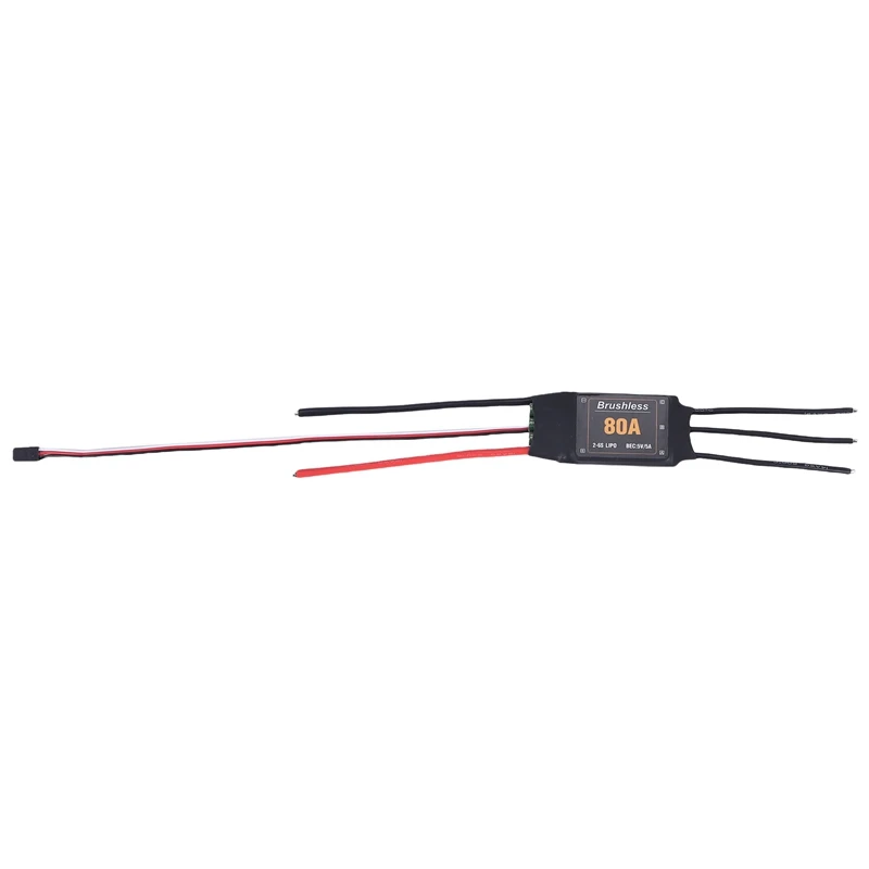 

80A ESC BEC 2-6S Lipo Speed Controller With UBEC For RC Airplanes Helicopter