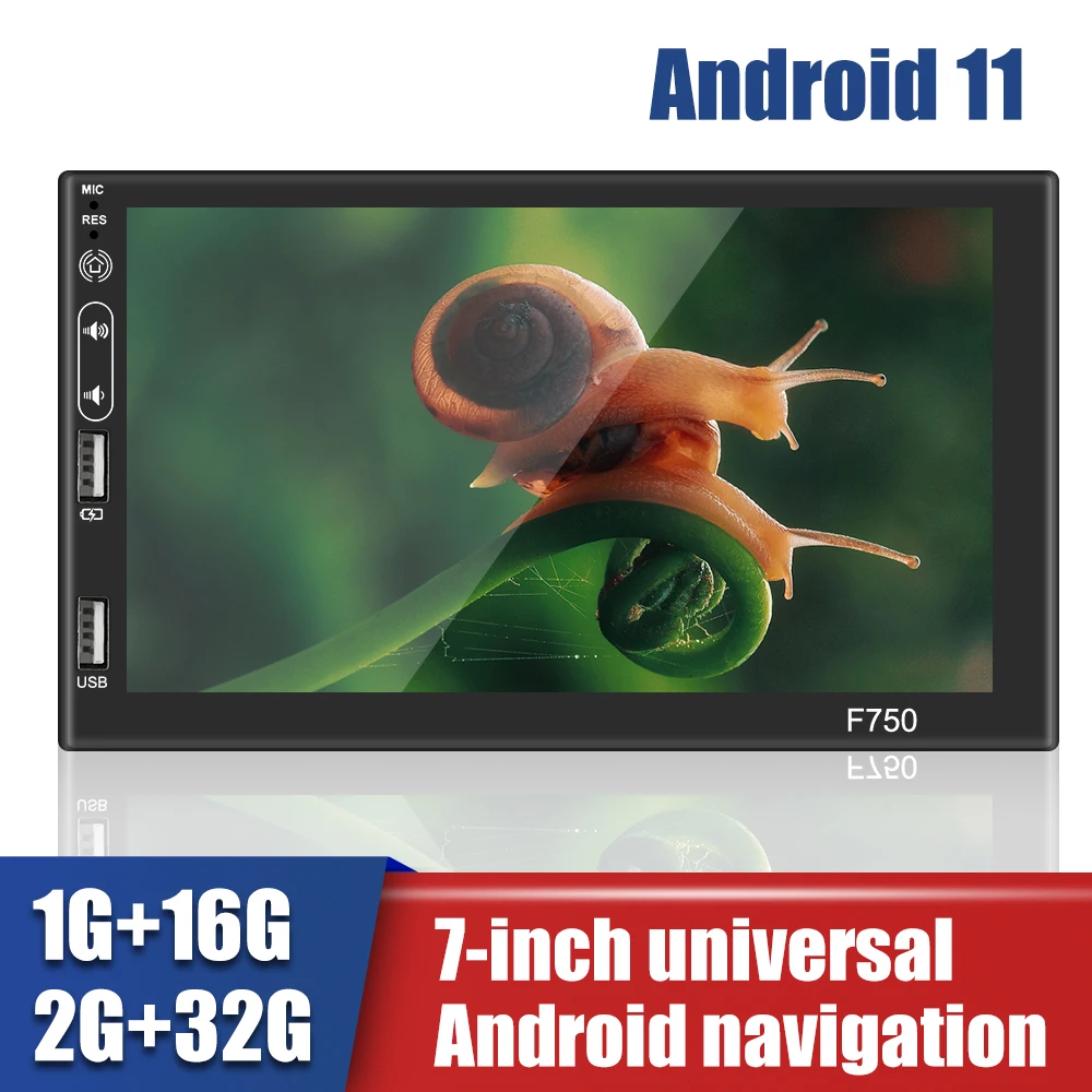 Автомобильный радиоприемник Android 11 GPS Bluetooth WIFI FM 7-дюймовый MP3 MP5 4-USB мультимедийный
