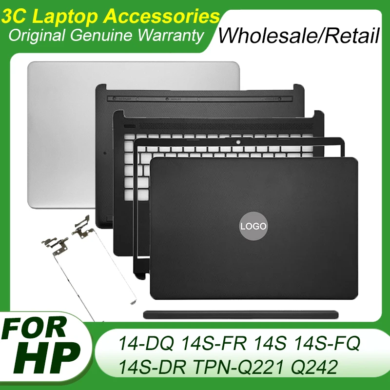 

Original For HP 14-DQ 14S-FR 14S 14S-FQ 14S-DR TPN-Q221 Q242 Laptop LCD Back Case Top Cover Bezel Palmrest Bottom Case Hinges
