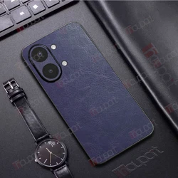 Premium Retro Leather Business Phone Cover - Durable and Stylish for Poco X8 Pro (Blue)
