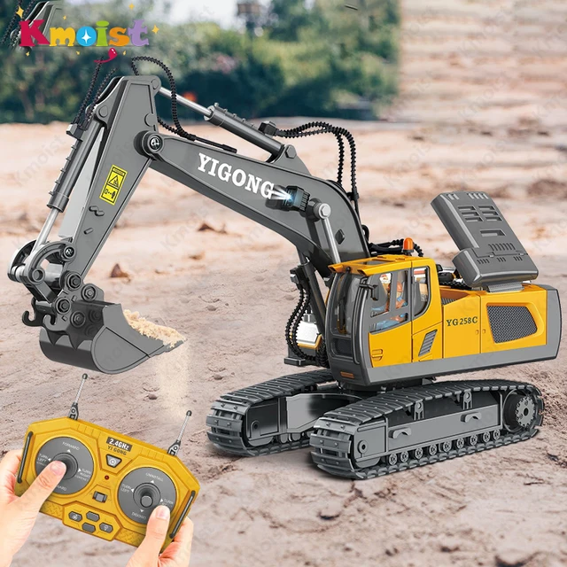 RC Truck 2.4G Remote Control Construction Excavator Vehicle Children's Wireless Crawler Multifunctional Car Toys for Boys Gifts 3