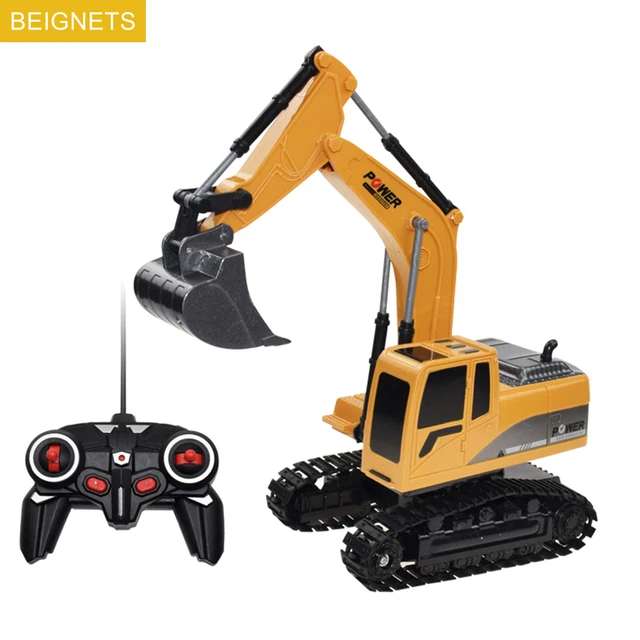 1:24 RC Trucks Mini Remote Control Bulldozer Alloy Plastic Engineering Car Dump Truck Crane Electric Excavator Toys 1