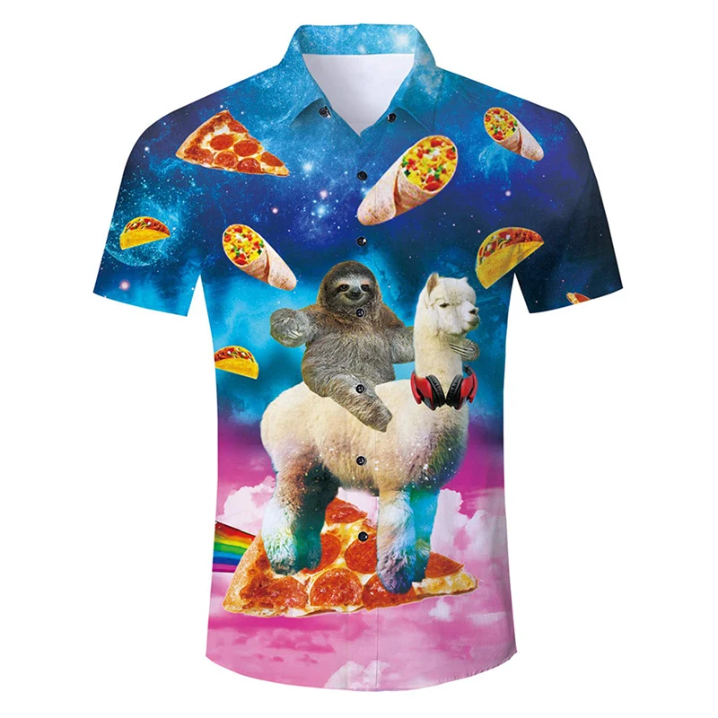 thumbnail image 1 of Camisas de playa con botones para hombre, camisetas hawaianas con estampado 3D novedoso de fuego, camisetas para hombre, camisetas divertidas de manga corta para vacaciones de verano, 1 of 5