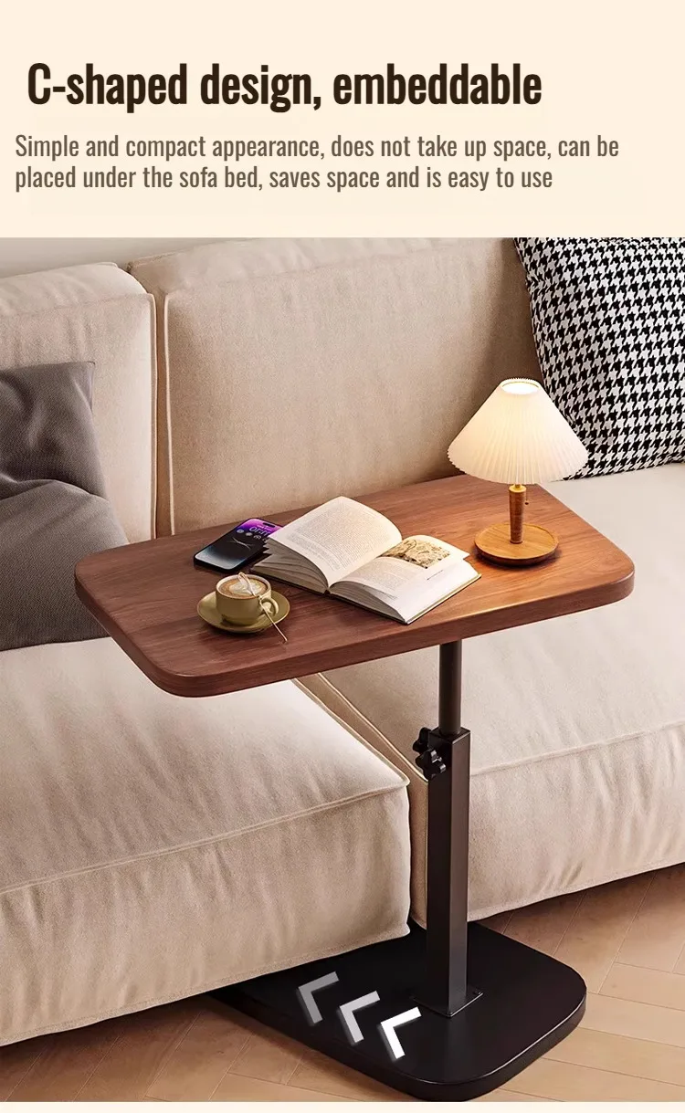 Adjustable Liftable Coffee Table - Rotating Foldable Sofa Side Table with Storage