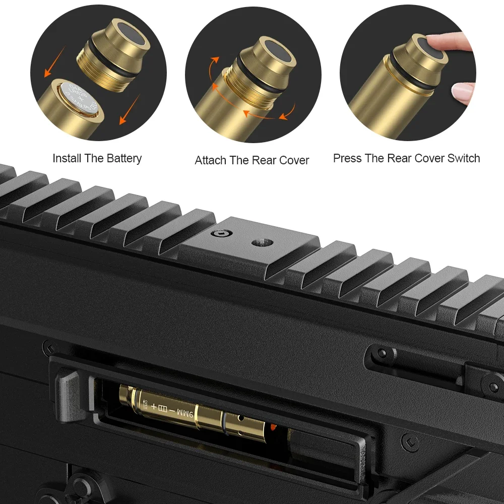 9mm Red Dot Laser Training Cartridge Dry Fire Tactical Bullet Trainer Pistol Marksmanship Practice Skill Development dry fire laser trainer