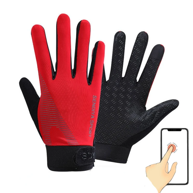 MenCyclingGlovesFullFingerTouchScreenMotorcycleBicycleMtbBike