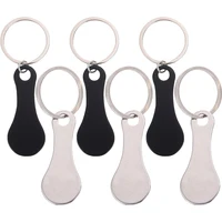6/8/12Pcs Key Ring Metal Shopping Trolley Tokens Convenient Trolley Tokens Trolley Tokens Keyring Shopping Cart Token Solver 1