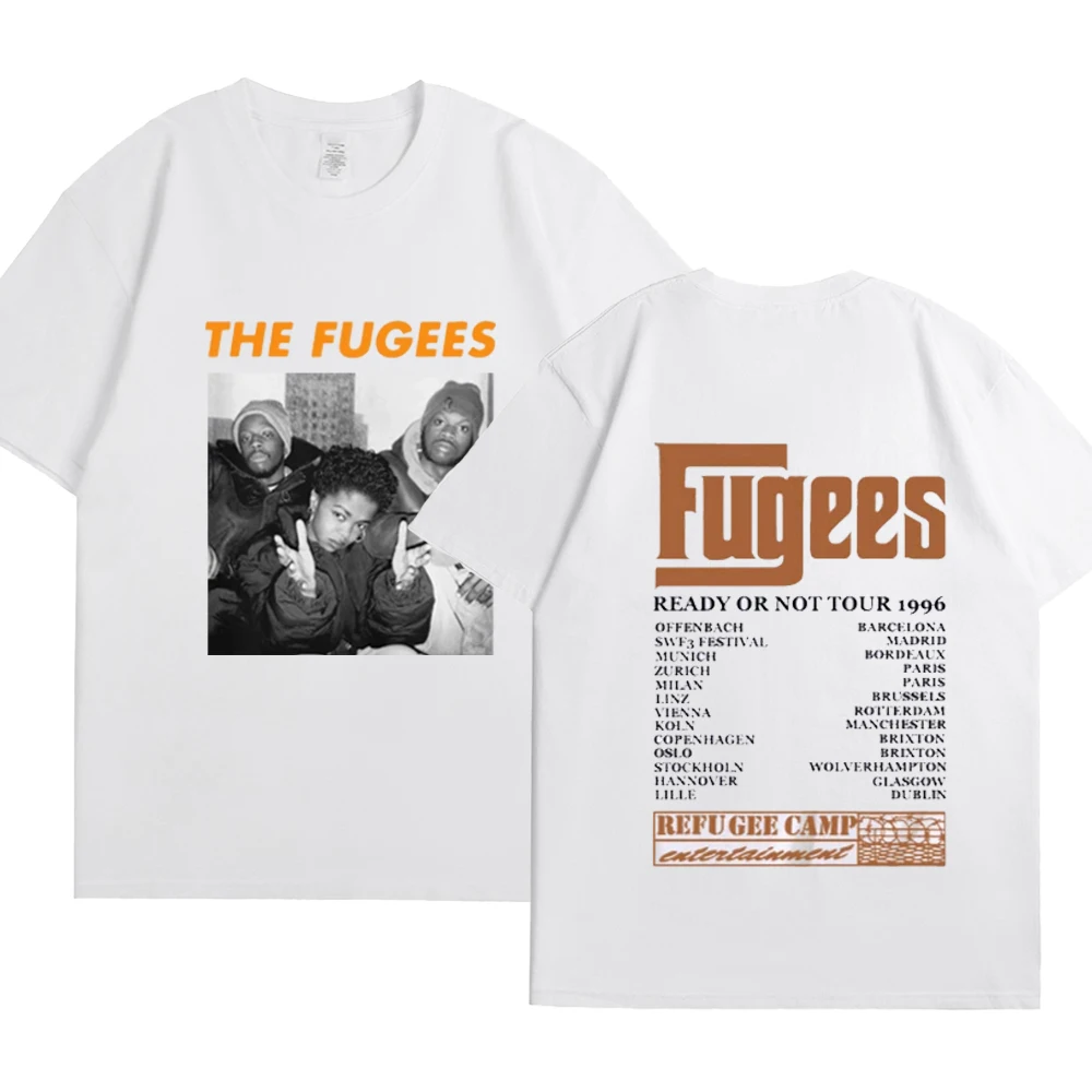 Fugees Refugees Lauryn Hill Print T-shirts Summer 100% Cotton