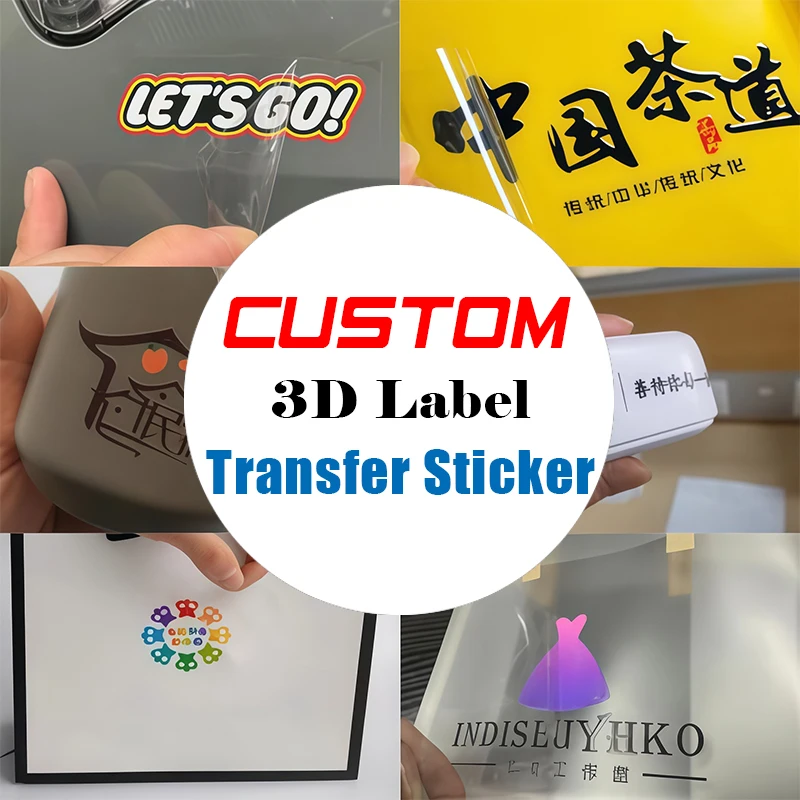 50pcs Stickers Custom Transfer Sticker Personalized Wedding Labels 3D UV DTF Print Logo Graduation 2025 Name Festival DIY Brand
