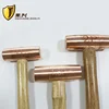 Red Copper Round Drum Hammer with Wooden Handle Double sided Hammer Red Copper Round Drum Hammer 1p-3p 4