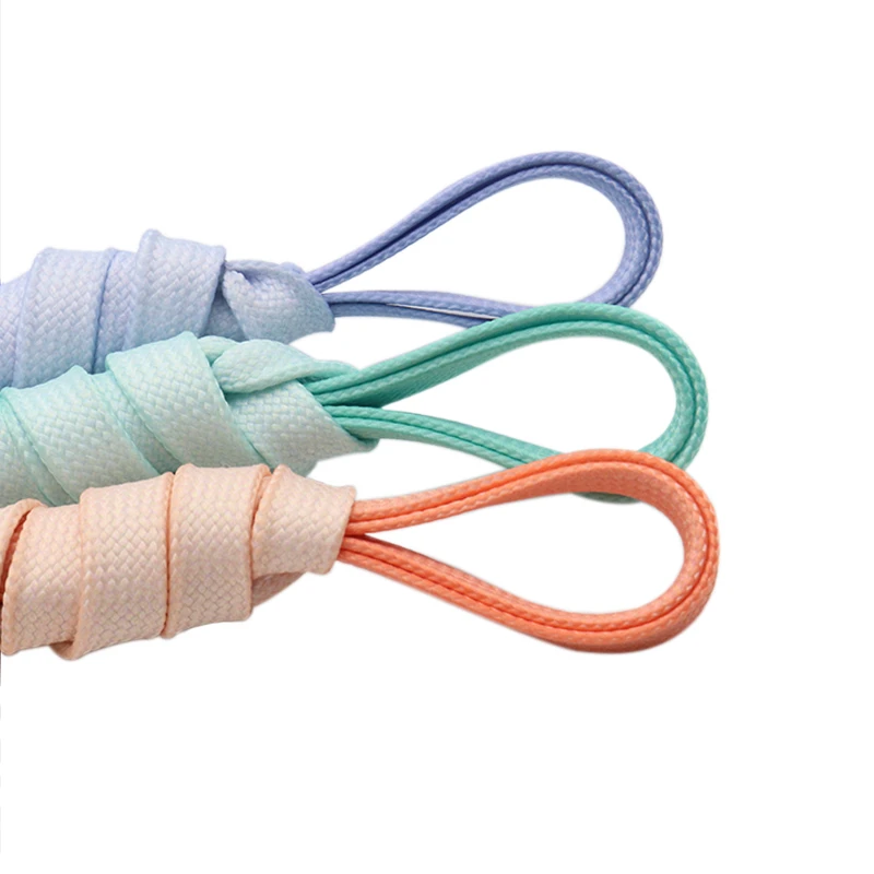 Coolstring Shoe Accessory Fashion Cordon 115/137CM*8MM Heat Transfer Printed Lacets Pink Blue Purple Gradient Color Pretty Tapes