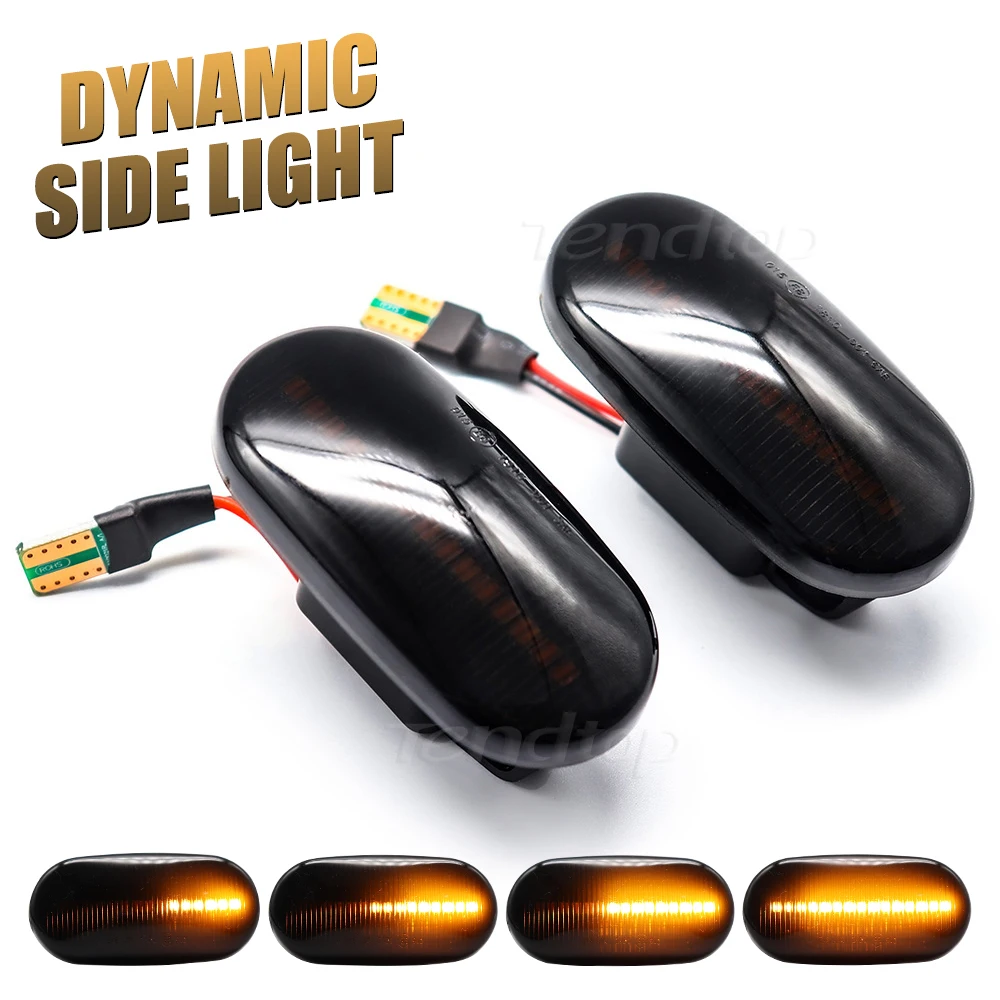2Pcs Smoked Led Side Marker Turn Signal Light For Honda Acura Crx Civic Del Sol Fit Integra Prelude S2000 Repeater Signal Light
