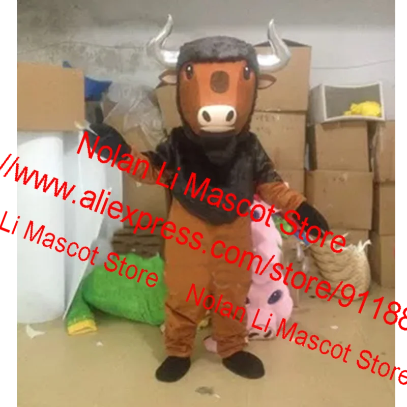 

High Quality EVA Material Helmet Cow Mascot Costume Movie Props Cartoon Suit Birthday Party Cosplay Advertising Holiday Gift 489