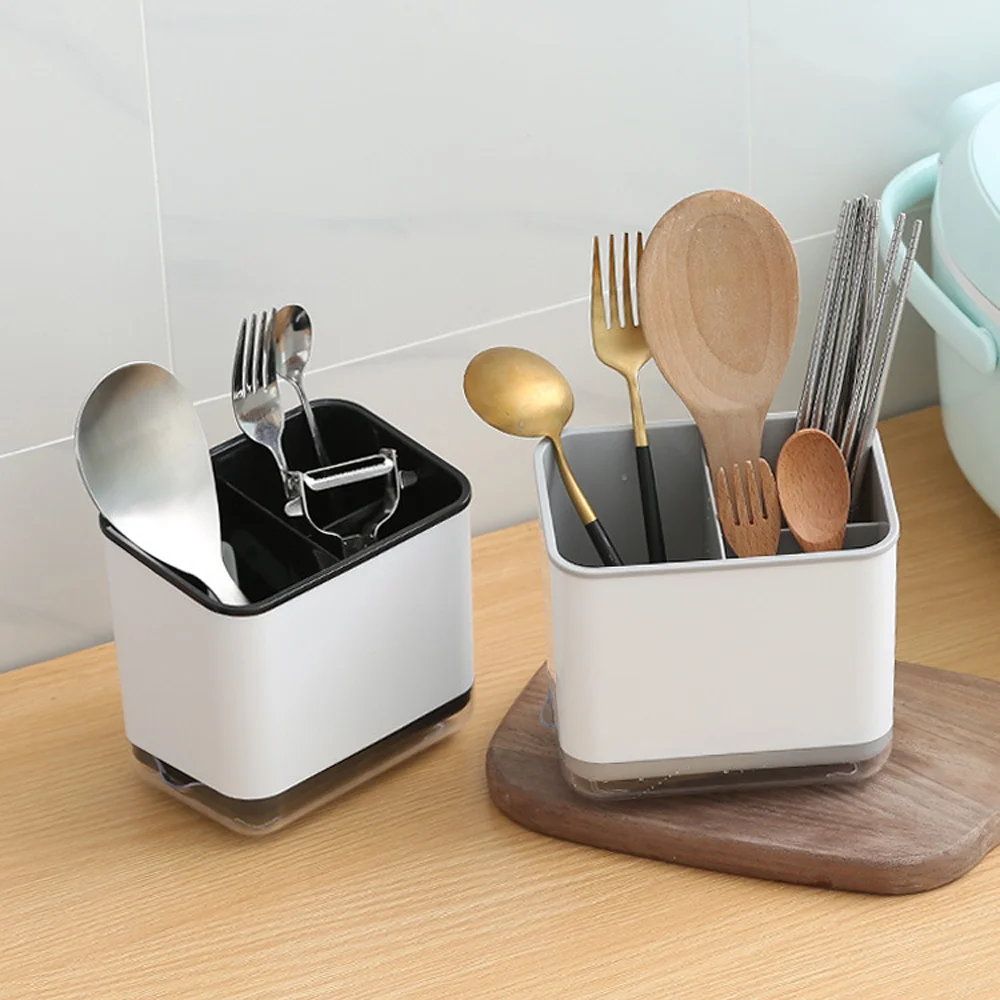 Double Layer Detachable Chopsticks Cage Multifunctional Spoon Fork Storage Holder Cutlery Drain Rack Organizer Kitchen Utensils