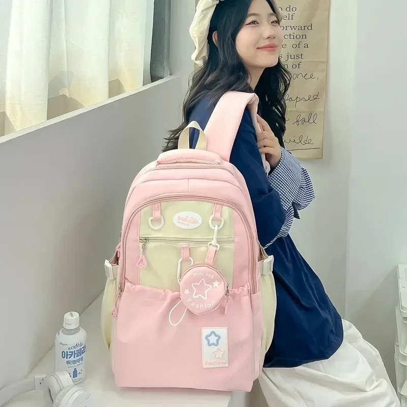 Cute Girl High Beauty Backpack 2024 New High School and Middle School Students Large Capacity Backpack Mochilas Escolares 3