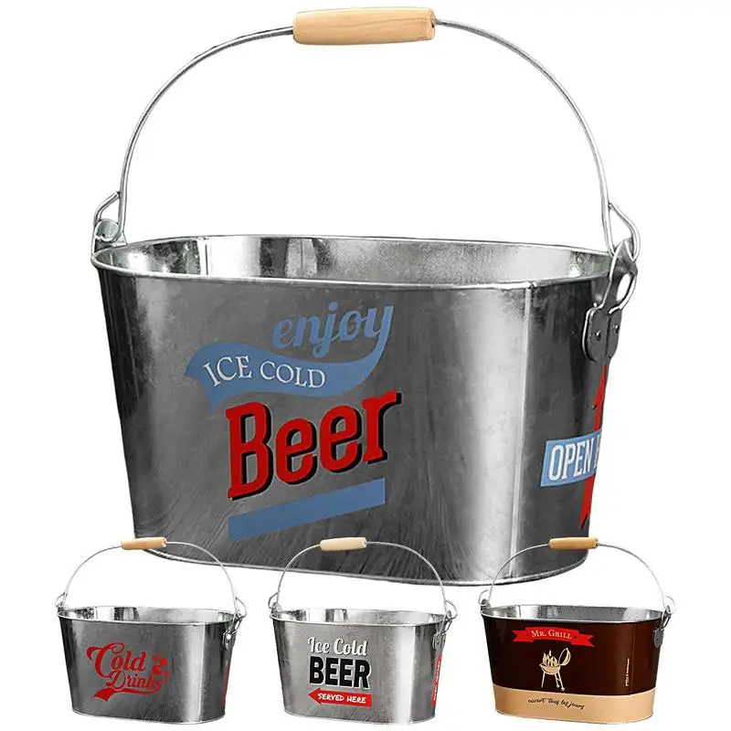 Ice Bucket Stainless Steel Ice Bucket Portable Insulated With Lid Hotel Wine Champagne Whiskey Beverage Beer Tools