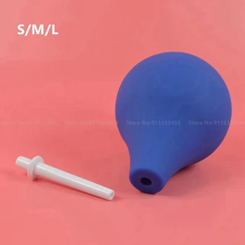 Enema Rectal Shower Cleaning System Silicone Gel Blue Ball For Anal Anus Colon Enema Anal Cleaning anal plug 4