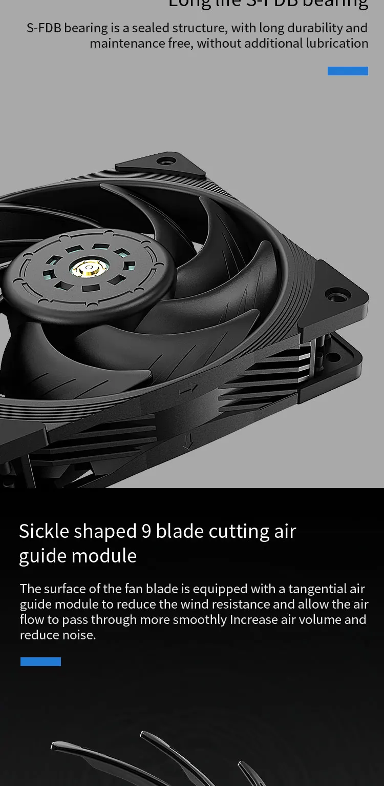 Wind Holiness Cooling Fan 12cm 12V 4PIN PWM 2150RPM S-FDB Bearing Quiet Fan For