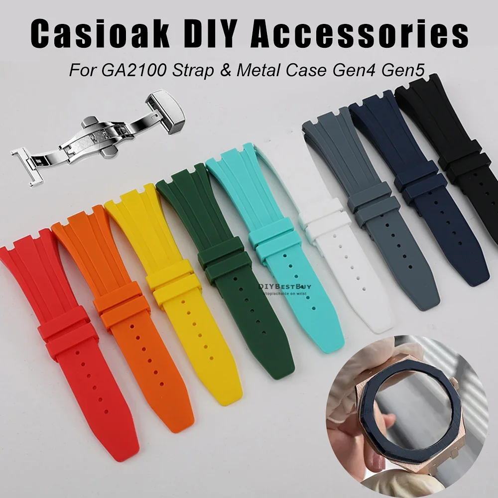 

Gen4 Gen5 Watch Rubber Strap Case Bezel Modified For GA2100 GA2110 4th generation Frame Replacement Accessories