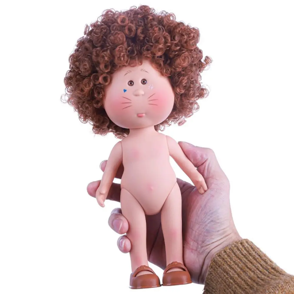 여자아이 곱슬머리 24cm 콩눈 비닐 어두운 피부 색깔의 가동식 미아 포테이토 24cm 드레스업 액션 피규어 바디 액세서리