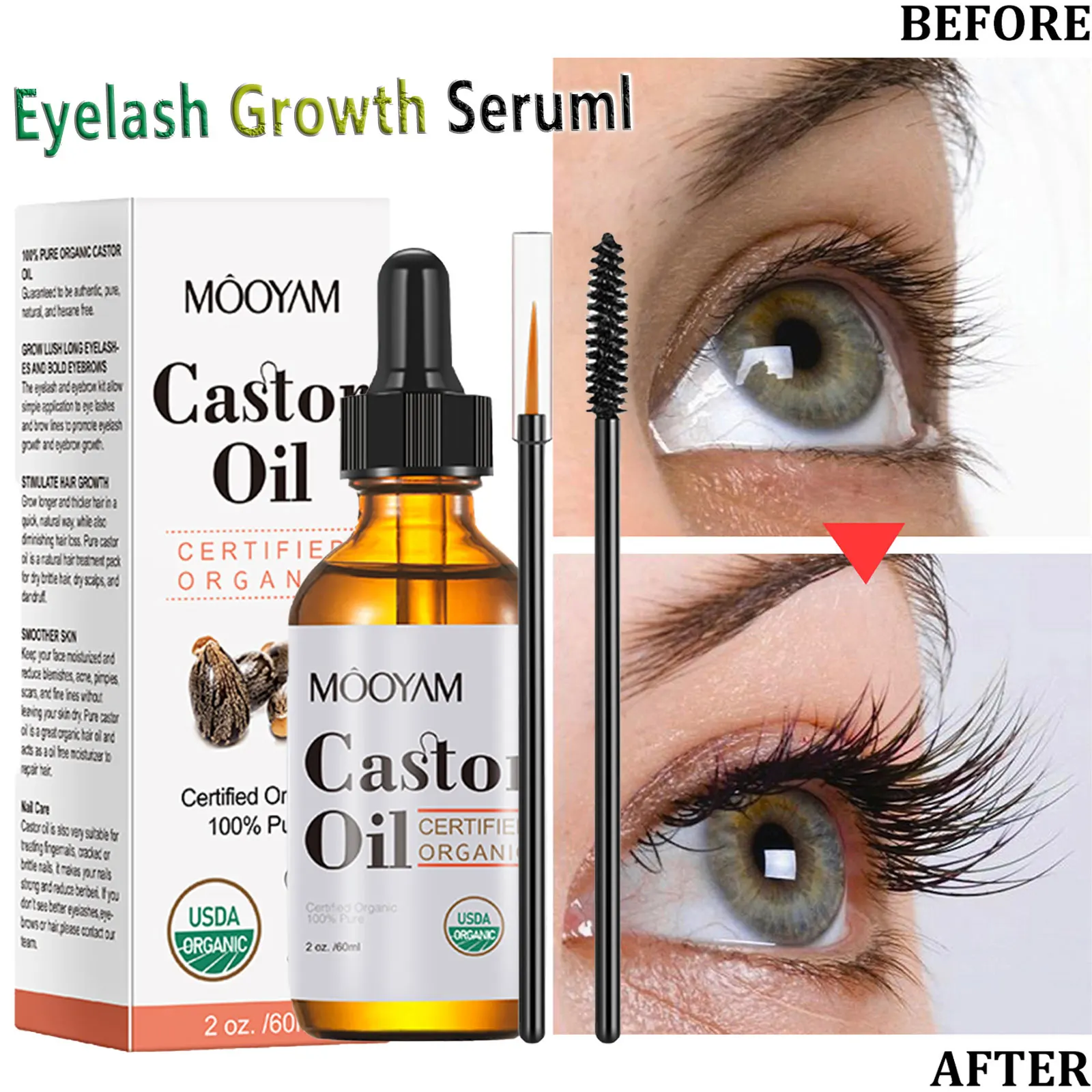Skincare Eyelash Hair Fast Growth Solution The Ordinary Eyelash Growth Korean Cosmetics Recipe Beauty-Health And Personal Care