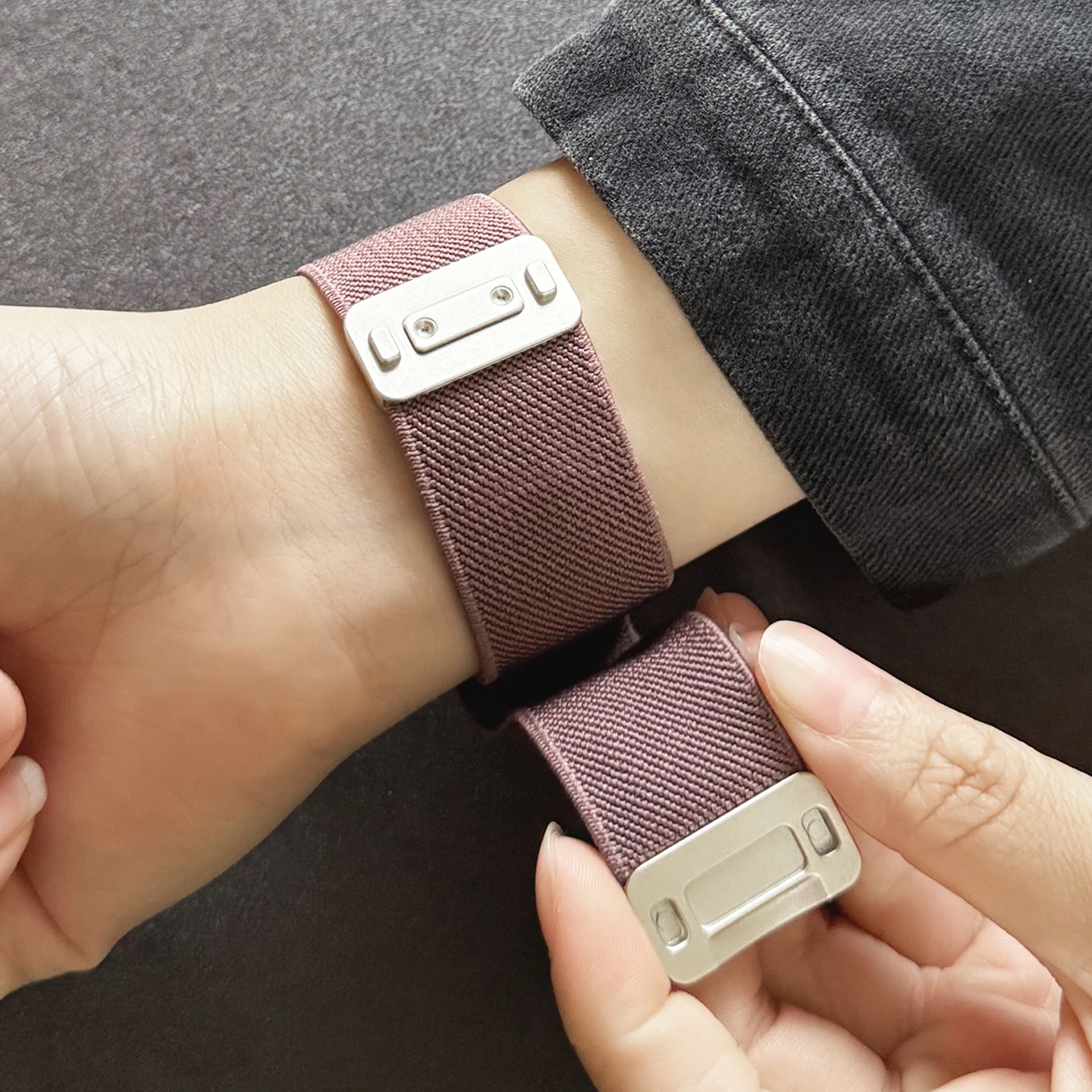 Magnetic Nylon Stretch Bracelet Strap