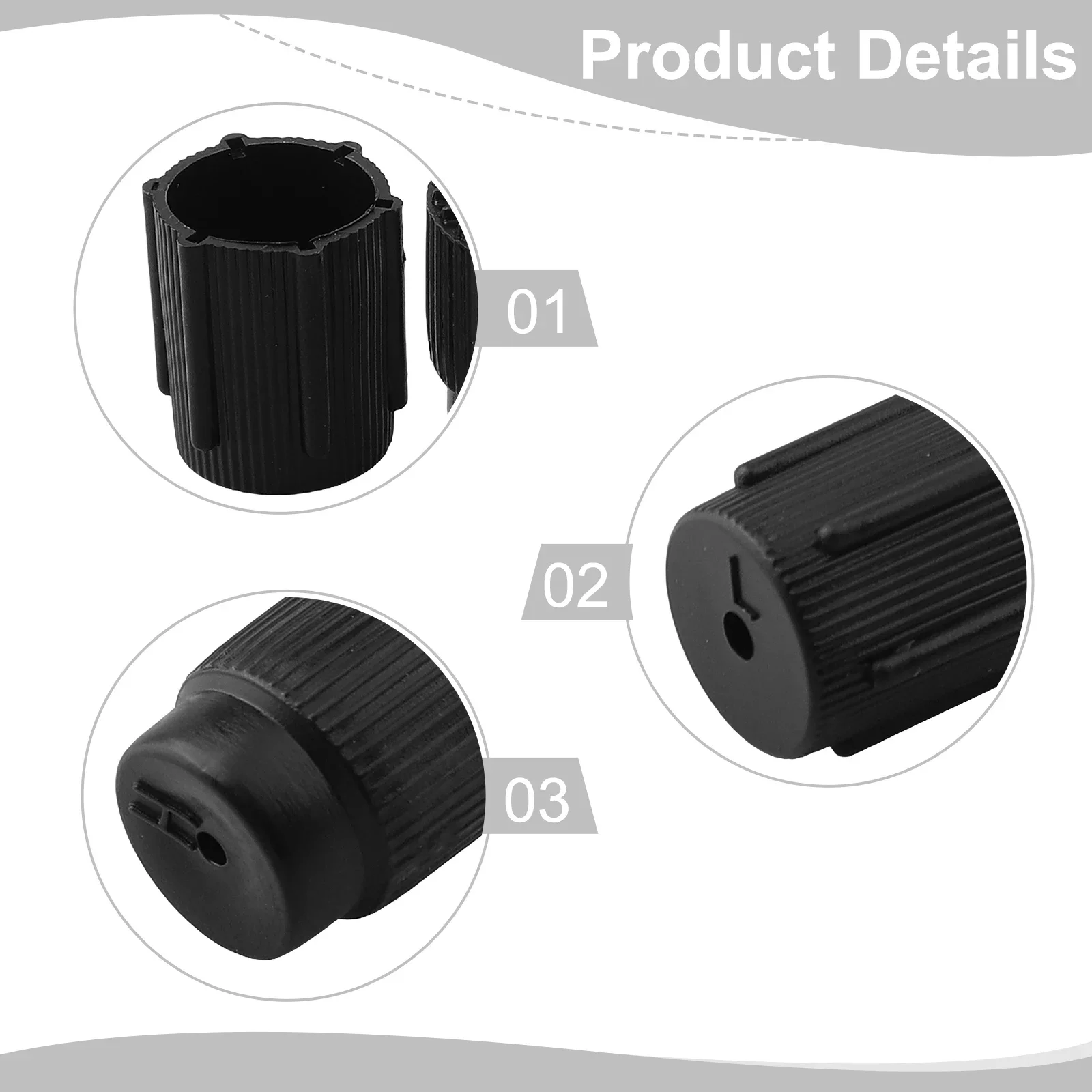 For Car AC System Car AC Dust Covers Car AC Valve Cap AC System Protection Effective Dust Protection Tight Fit Prevents Leaks - 2