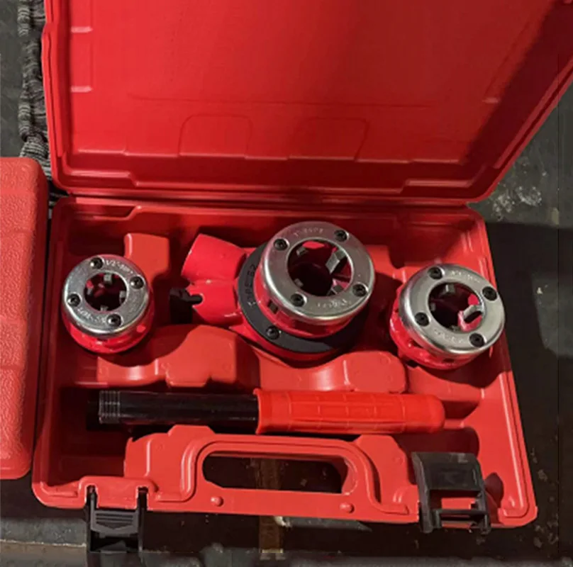 Manual Sleeving Machine Model 62 3 Head Light Duty Pipe Reamer Threaded Water Hose Sleeving Machine