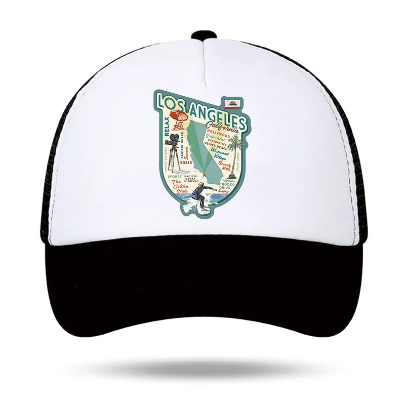 

Los Angeles Foam Snapback Cap Unisex Adult Sun Trucker Cap Woman Man Outdoor Winter Autumn Ball Cap Boy Girl Mesh Baseball Cap