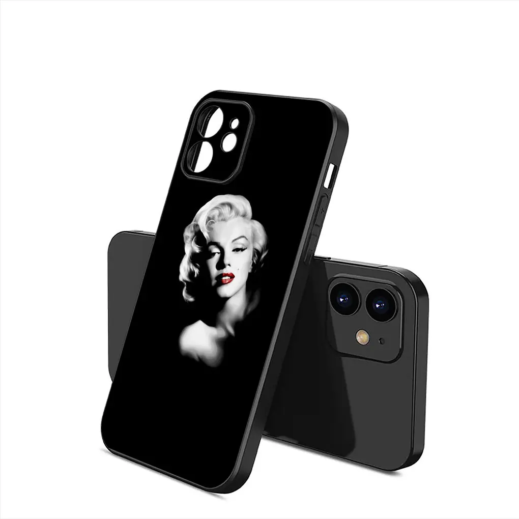thumbnail image 1 of M-marilyns-carcasa de teléfono m-monroes para Apple iPhone 15 14 Plus 13 12 Mini Pro Max XR + 13Pro 14 + 15 + funda de TPU suave, 1 of 5