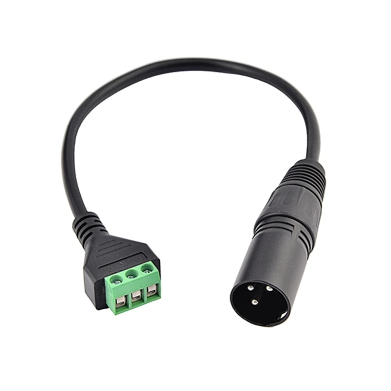 

3Pin Microphone Connector Soldering Free Male Plug Cable Terminals Adapter