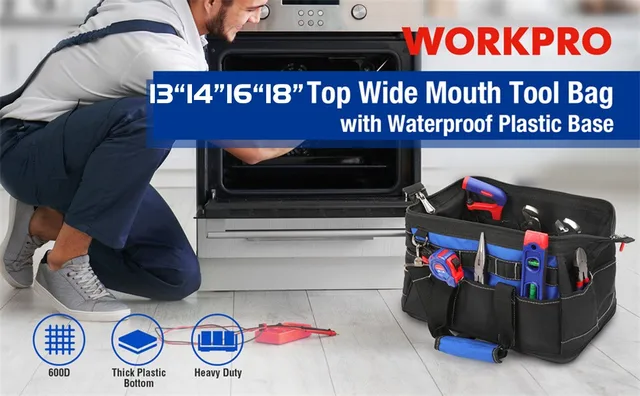 Workpro-多機能キャンバスキャナーバッグ,防水電気技師のツールバッグ,ポータブル,設置用オーガナイザーhvac Workpro-多機能キャンバスキャナーバッグ,防水電気技師のツールバッグ