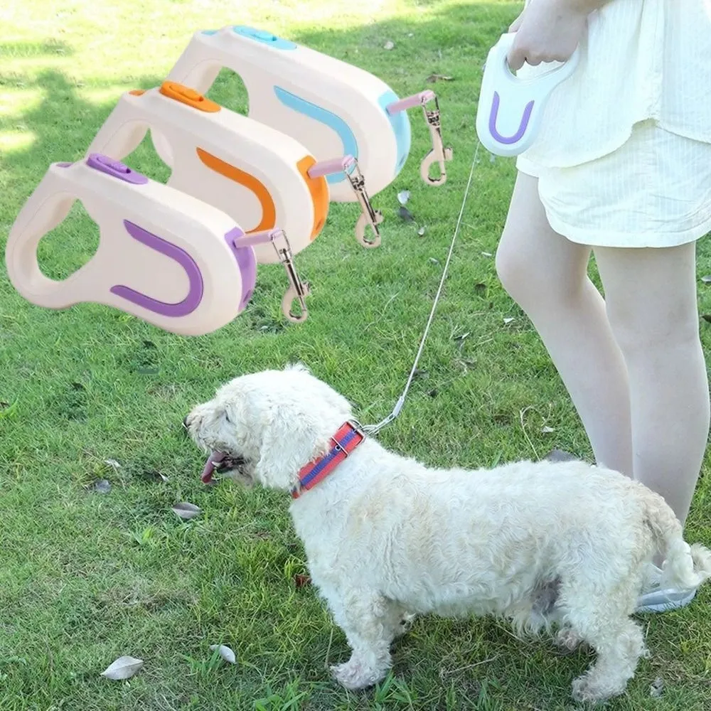 3m Extendable Automatic Dog Leash Adjustable Safety Lock Retractable Dog Leash Telescopic Plastic Dog Running Lead