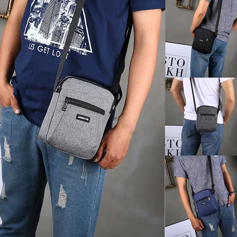 

Men's Casual Crossbody Shoulder Bags Travel Bag Man Multifunctional Waterproof Purse Small Sling Pack For Work Business
