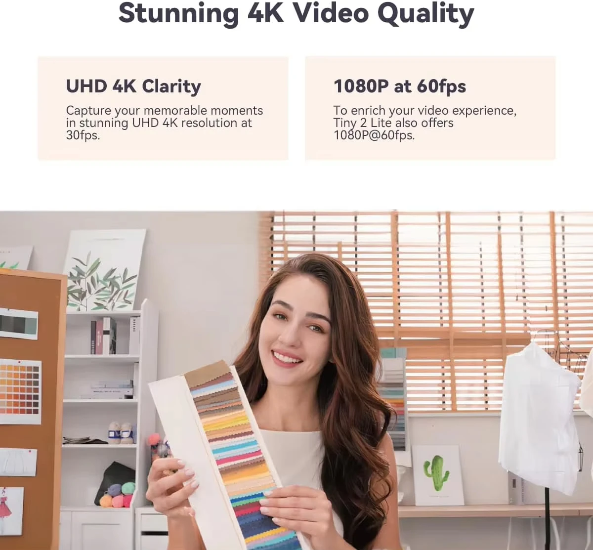 OBSBOT Meet Tiny 2 Tiny SE Meet 1080P PTZ Webcam AI-Tracking Auto-Framing Gesture Control HDR 2Omni-Directional Mic Recording
